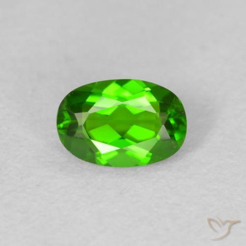 0.52ct Natural Verde oscuro Diópsido de cromo, Ovalada, VVS-VS