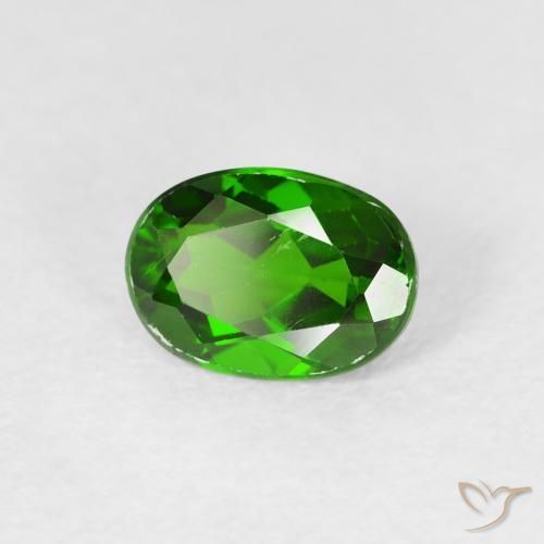 diópsido de cromo Verde oscuro natural de 1.02 ct, Ovalada, VS-SI