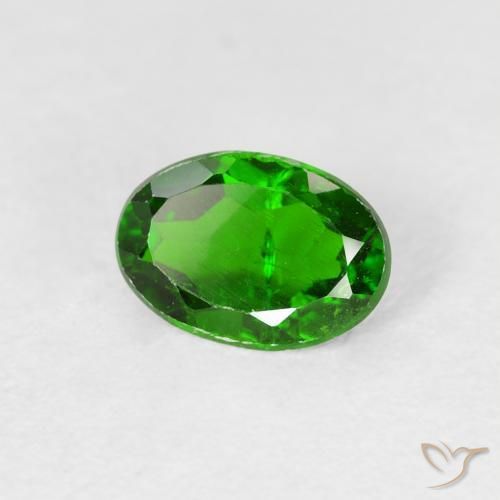 diópsido de cromo Verde oscuro natural de 0.81 ct, Ovalada, VS-SI