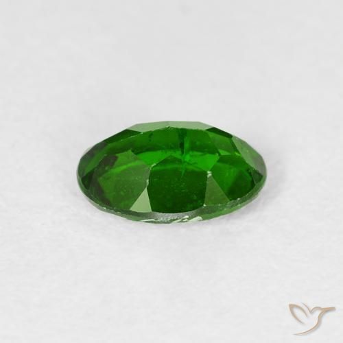 diópsido de cromo Verde oscuro natural de 0.81 ct, Ovalada, VS-SI