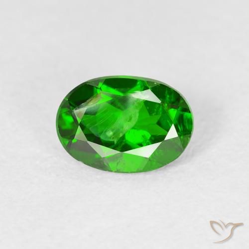 0.82ct Natural Verde oscuro Diópsido de cromo, Ovalada, VS-SI
