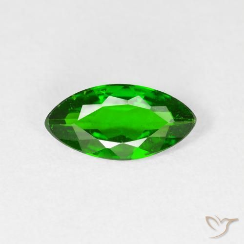 0.91ct Natural Verde oscuro diópsido de cromo, Marquesa, VS-SI