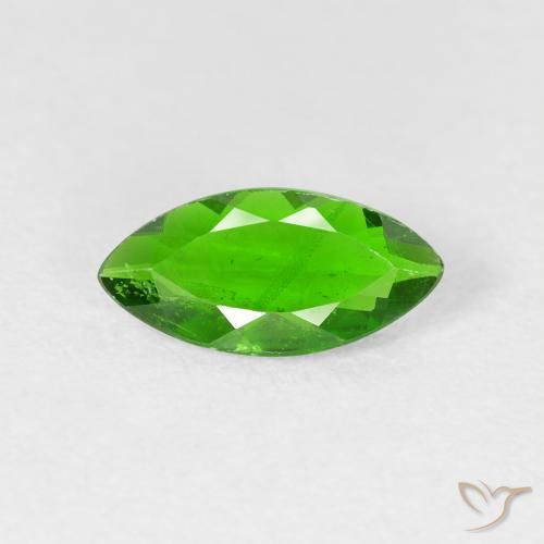 0.89ct Natural Verde oscuro diópsido de cromo, Marquesa, VS-SI