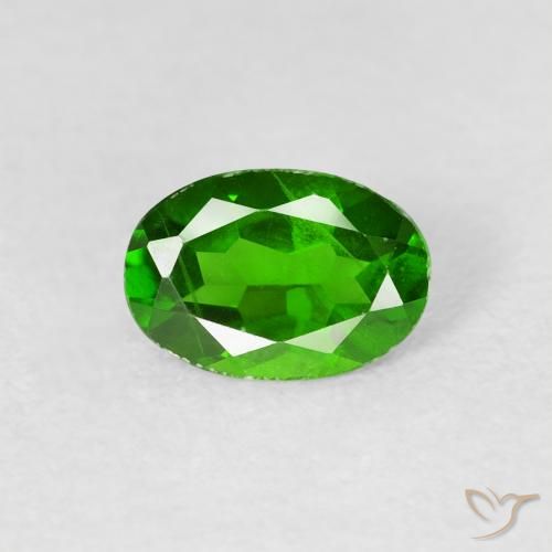 0.71ct Natural Verde vivo Diópsido de cromo, Ovalada, VS