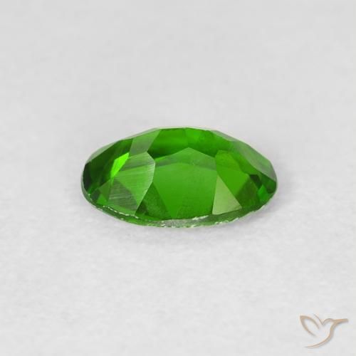diópsido de cromo Verde vivo natural de 0.71 ct, Ovalada, VS