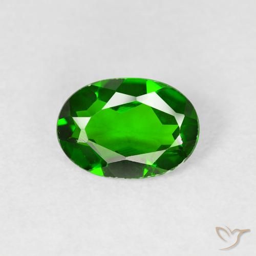 0.71ct Natural Verde intenso Diópsido de cromo, Ovalada, VS