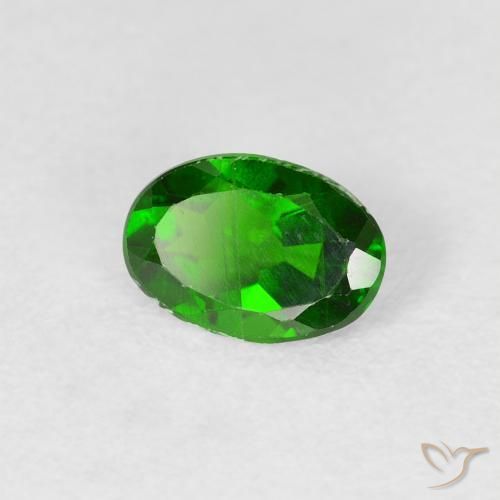 diópsido de cromo Verde bosque claro natural de 0.74 ct, Ovalada, VS