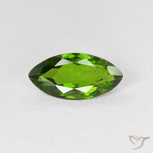 1.18ct Natural Medium Dark-Green Diópsido de cromo, Marquesa, VS-SI