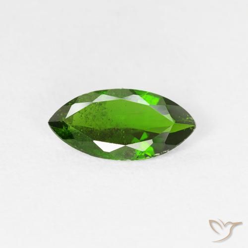 0.89ct Natural Verde oscuro diópsido de cromo, Marquesa, VS-SI