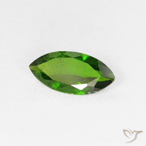 diópsido de cromo Verde oscuro natural de 0.89 ct, Marquesa, VS-SI