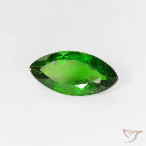 1.14ct Natural Verde oscuro Diópsido de cromo, Marquesa, VS-SI