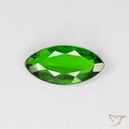 0.85ct Natural Verde intenso diópsido de cromo, Marquesa, VS-SI