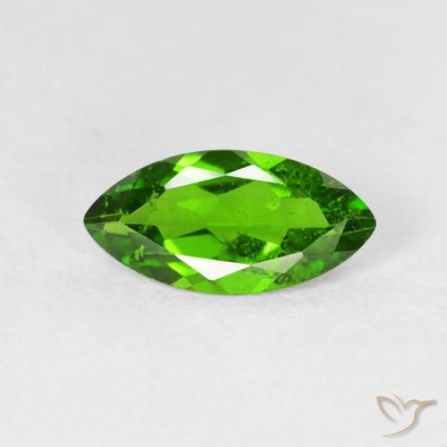1.07ct Natural Medium Dark-Green diópsido de cromo, Marquesa, VS-SI