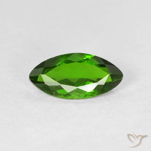 1.05ct Natural Medium Dark-Green diópsido de cromo, Marquesa, VS-SI