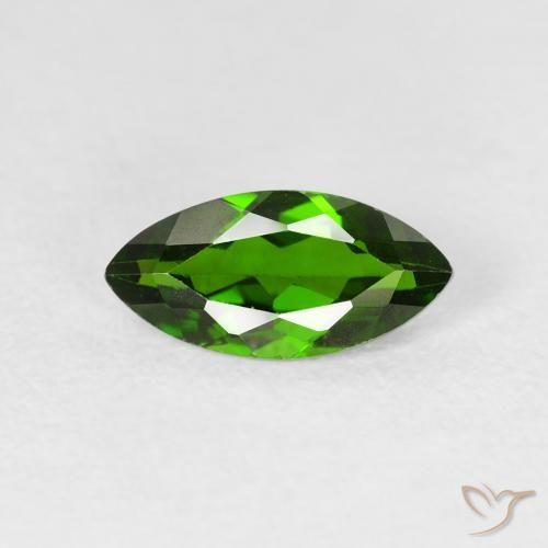 1.18ct Natural Medium Dark-Green diópsido de cromo, Marquesa, VS-SI