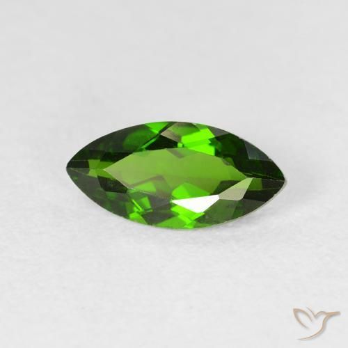 diópsido de cromo Medium Dark-Green natural de 1.18 ct, Marquesa, VS-SI