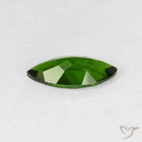 diópsido de cromo Medium Dark-Green natural de 1.18 ct, Marquesa, VS-SI