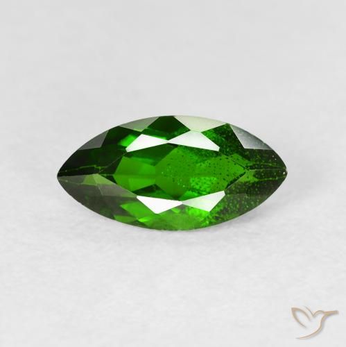 1.28ct Natural Medium Dark-Green Diópsido de cromo, Marquesa, VS-SI