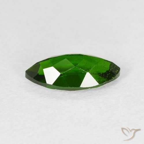 diópsido de cromo Medium Dark-Green natural de 1.28 ct, Marquesa, VS-SI