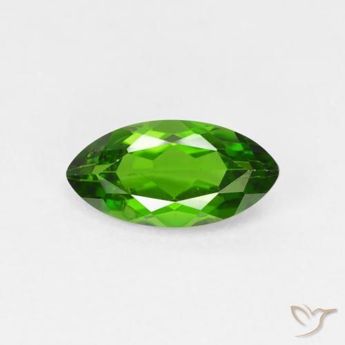1.26ct Natural Medium Dark-Green Diópsido de cromo, Marquesa, VS-SI