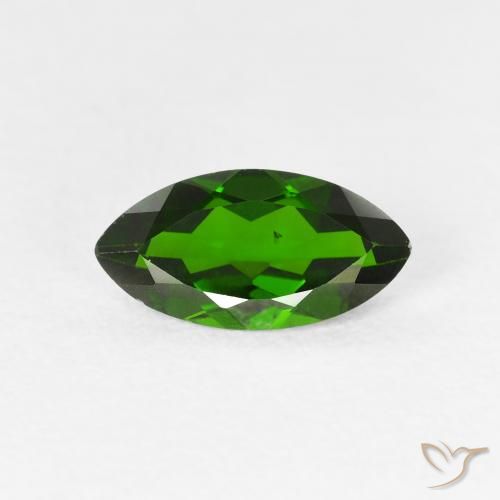 1.18ct Natural Medium Dark-Green diópsido de cromo, Marquesa, VS-SI