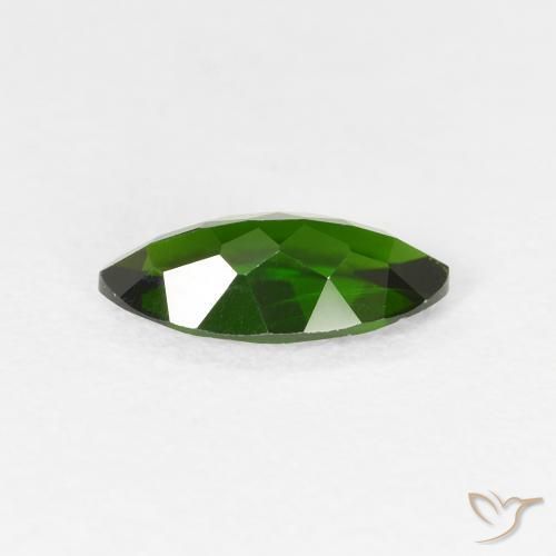 diópsido de cromo Medium Dark-Green natural de 1.18 ct, Marquesa, VS-SI