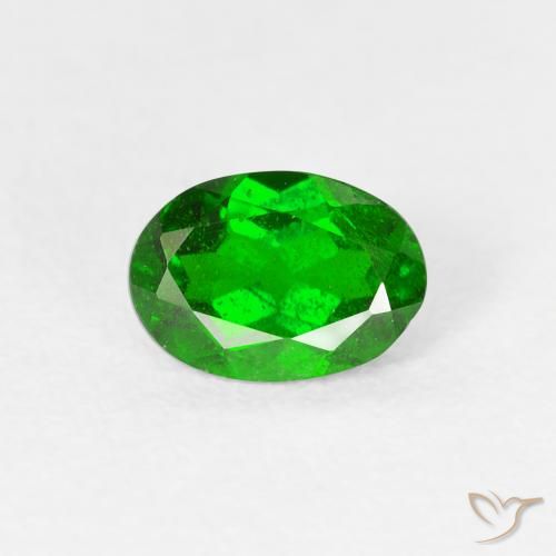 0.97ct Natural Verde intenso Diópsido de cromo, Ovalada, VS-SI