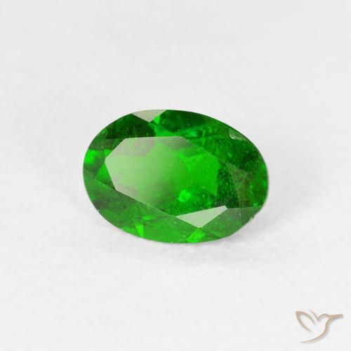 diópsido de cromo Verde intenso natural de 0.97 ct, Ovalada, VS-SI