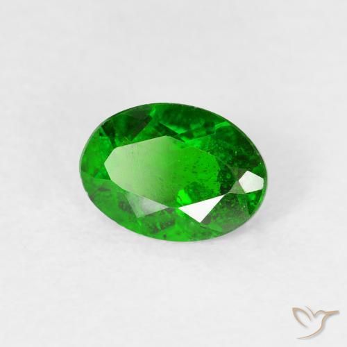 diópsido de cromo Verde oscuro natural de 0.76 ct, Ovalada, VS-SI