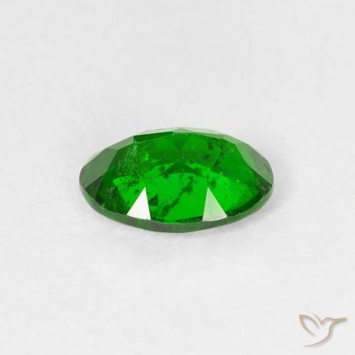 diópsido de cromo Verde oscuro natural de 0.76 ct, Ovalada, VS-SI