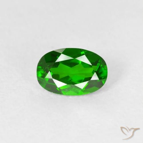 0.59ct Natural Verde bosque claro Diópsido de cromo, Ovalada, VS