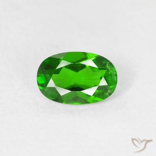 0.50ct Natural Verde intenso Diópsido de cromo, Ovalada, VS