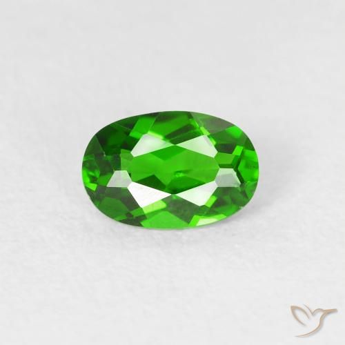 0.52ct Natural Verde intenso Diópsido de cromo, Ovalada, VS
