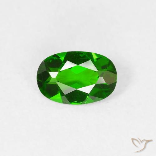 0.43ct Natural Verde bosque claro Diópsido de cromo, Ovalada, VS
