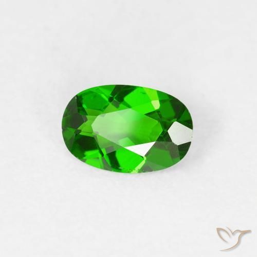diópsido de cromo Verde bosque claro natural de 0.43 ct, Ovalada, VS
