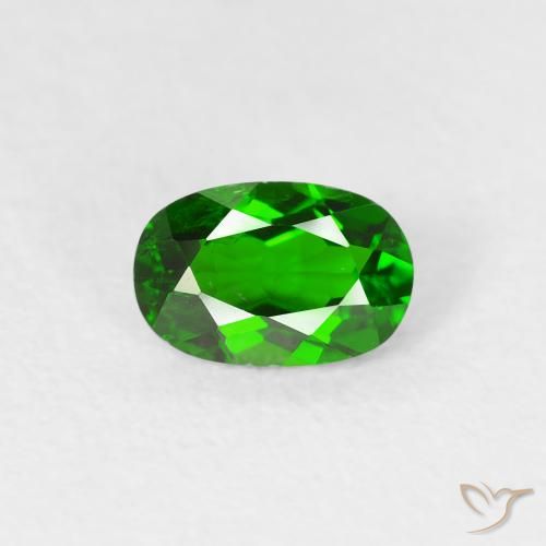 0.54ct Natural Verde intenso Diópsido de cromo, Ovalada, VS