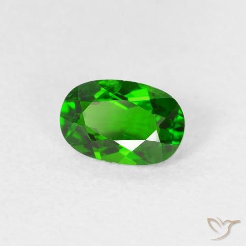 diópsido de cromo Verde intenso natural de 0.54 ct, Ovalada, VS