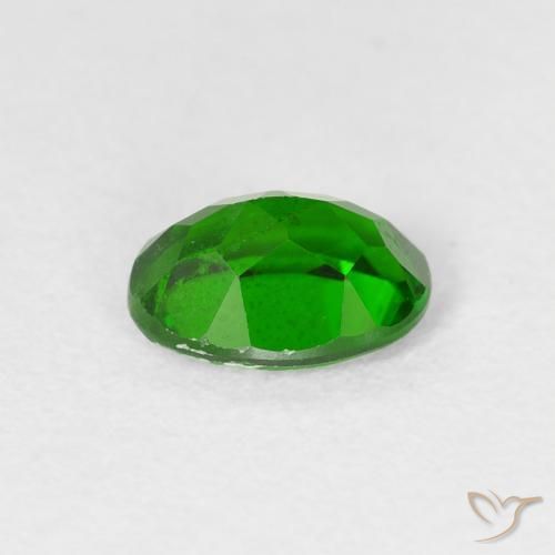diópsido de cromo Verde bosque claro natural de 0.90 ct, Ovalada, VS