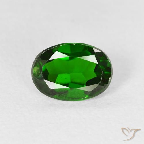 0.96ct Natural Verde bosque claro Diópsido de cromo, Ovalada, VS