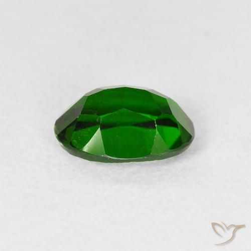 diópsido de cromo Verde bosque claro natural de 0.96 ct, Ovalada, VS
