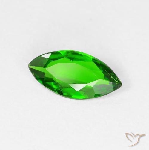 diópsido de cromo Verde bosque claro natural de 0.72 ct, Marquesa, VS