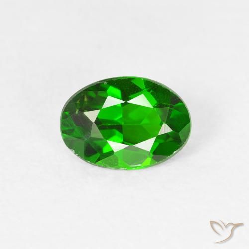 0.73ct Natural Verde intenso Diópsido de cromo, Ovalada, VS