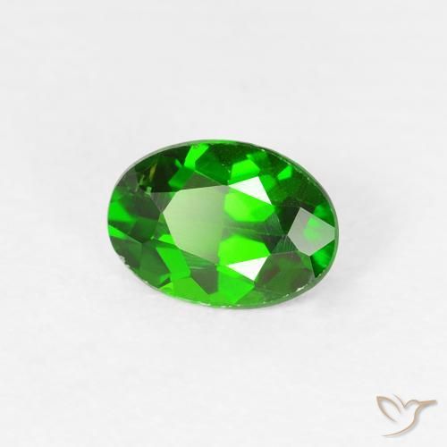 diópsido de cromo Verde intenso natural de 0.73 ct, Ovalada, VS
