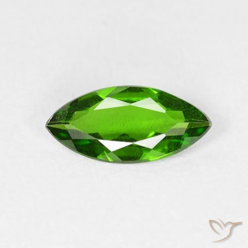 0.81ct Natural Medium Dark-Green diópsido de cromo, Marquesa, VS