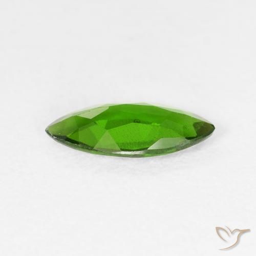 diópsido de cromo Medium Dark-Green natural de 0.81 ct, Marquesa, VS