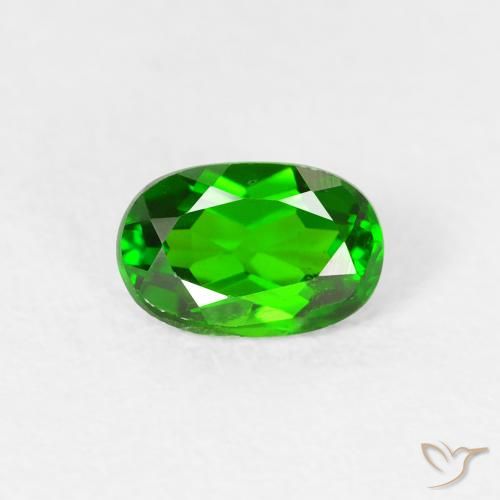 0.56ct Natural Verde bosque claro Diópsido de cromo, Ovalada, VS