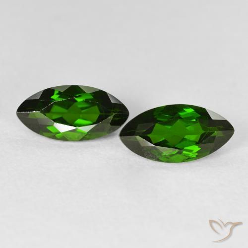 2.79ctw Natural Medium Dark-Green Diópsido de cromo, Marquesa, VS-SI
