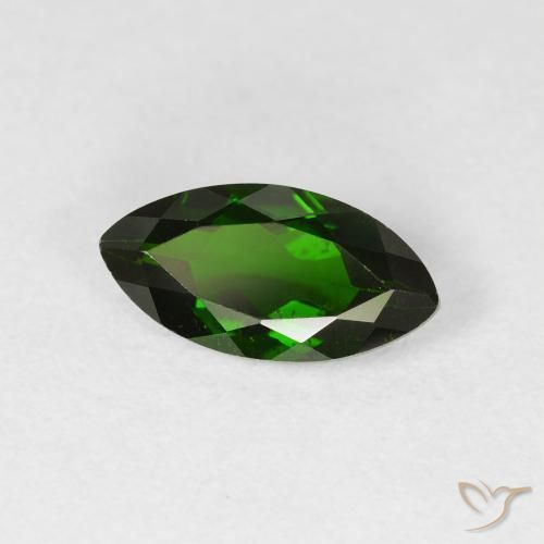 diópsido de cromo Verde oscuro natural de 1.17 ct, Marquesa, VS