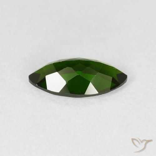 diópsido de cromo Verde oscuro natural de 1.17 ct, Marquesa, VS