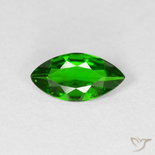 0.91ct Natural Verde intenso diópsido de cromo, Marquesa, VS-SI